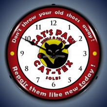 Vintage-Retro  Cats Paw Lighted Wall Clock