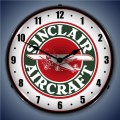 Vintage-Retro  Sinclair Aircraft Lighted Wall Clock