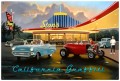 Retro California Graffiti Tin Sign 36 x 24 Inches