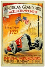 Vintage-Retro American Grand Prix Metal-Tin Sign LARGE