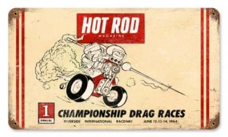 Vintage-Retro Hot Rod Riverside Metal-Tin Sign