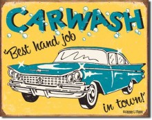 Retro Carwash Tin Sign