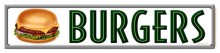 Vintage-Retro Burgers Metal-Tin Sign LARGE