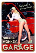 Vintage-Retro Grease Monkey Garage Metal-Tin Sign