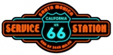 Vintage-Retro Santa Monica Service Metal-Tin Sign