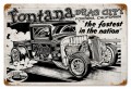 Vintage-Retro Fontana Drag City Metal-Tin Sign