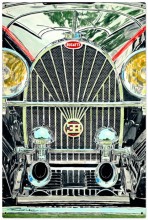 Vintage-Retro Bugatti Tin-Metal Sign LARGE