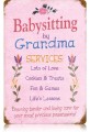 Vintage-Retro Babysitting Grandma Metal-Tin Sign