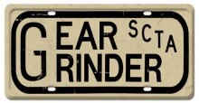Vintage-Retro Gear Grinders License Plate