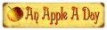 Retro Apple a Day Tin Sign