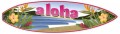Vintage-Retro Aloha Waves Surfboard Metal-Tin Sign