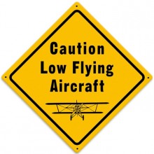 Vintage-Retro Low Flying Aircraft Metal-Tin Sign