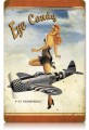 Vintage-Retro P-47 Eye Candy Metal-Tin Sign