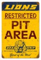 Vintage-Retro Lions Pit Area Metal-Tin Sign