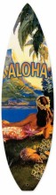 Vintage-Retro Hawaii Aloha Surfboard Metal-Tin Sign