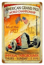 Vintage-Retro American Grand Prix Metal-Tin Sign