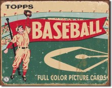 Vintage Topps Baseball 1954 Tin Sign