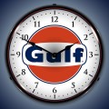 Vintage-Retro  Gulf Lighted Wall Clock