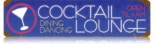 Vintage-Retro Cocktail Lounge Metal-Tin Sign