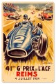 Vintage Reims Grand Prix 24 x 16 inches Tin Sign