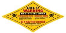 Vintage-Retro Area 51 Diamond Metal-Tin Sign