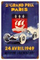 Vintage-Retro Paris Grand Prix Metal-Tin Sign 16 x 24 Inches