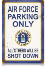 Vintage-Retro Air Force Parking Metal-Tin Sign