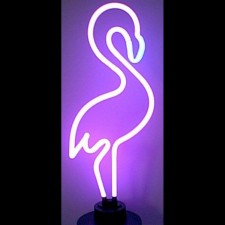Retro FLAMINGO NEON SCULPTURE  8 W  x 18 H x 6 D