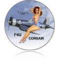 Vintage-Retro Corsair Nude Round Metal-Tin Sign