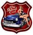 Vintage-Retro Old School Shield Metal-Tin Sign