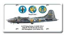 Vintage-Retro B-17 Flying Fortress License Plate