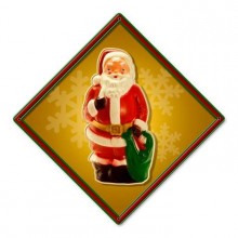 Vintage-Retro Santa Bag Metal-Tin Sign