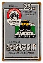 Vintage-Retro 25th Ann Bakersfield Metal-Tin Sign