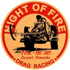 Vintage-Retro Night of Fire Metal-Tin Sign