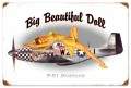 Vintage-Retro P51 Pinup Metal-Tin Sign