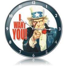 Vintage-Retro Uncle Sam Wall Clock