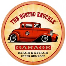 Vintage-Retro Hot Rod XL Round Metal-Tin Sign