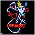 Neon Bar Sign - Live Music Cowboy