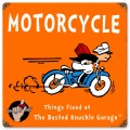 Vintage Kids Motorcycle 12 x 12 inches Tin Sign