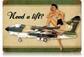 Vintage-Retro Need A Lift Corsair Metal-Tin Sign