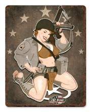 Vintage-Retro D Day Diva Metal-Tin Sign