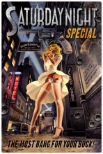 Vintage-Retro Saturday Night Special Tin-Metal Sign LARGE