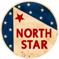 Vintage-Retro North Star Gasoline Metal-Tin Sign LARGE