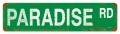 Vintage-Retro Paradise Road Metal-Tin Sign