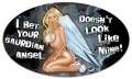Vintage-Retro Guardian Angel Oval Metal-Tin Sign