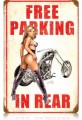 Vintage-Retro Free Parking in Rear Metal-Tin Sign