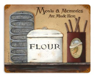Vintage-Retro Meals Memories Metal-Tin Sign