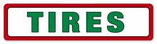 Retro Texaco Tires Tin Sign 20 x 5  Inches