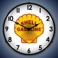 Vintage-Retro  Shell Gasoline Lighted Wall Clock