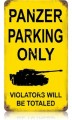 Vintage-Retro Panzer Parking Metal-Tin Sign